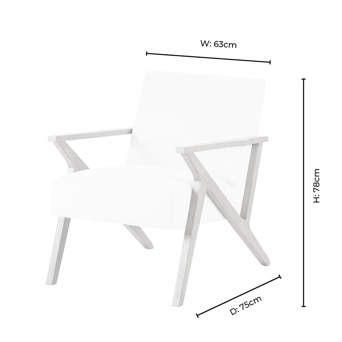 DUS-CC2-03386 Grade-B Dusk Nyla Accent Chair - Cream Linen RRP £170.00
