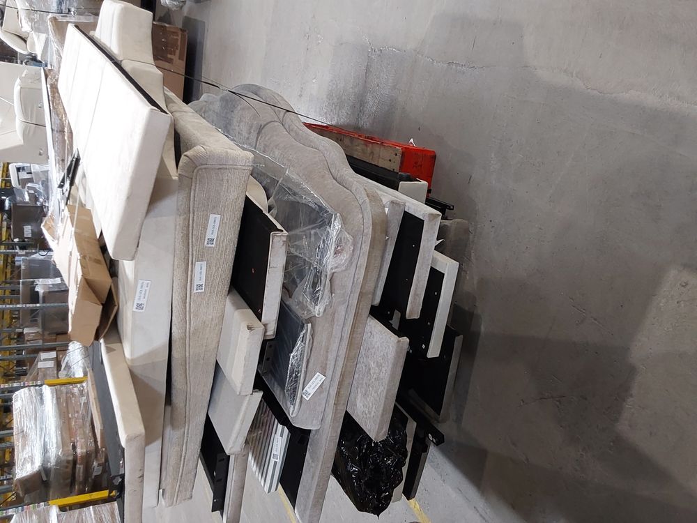 DUS-GOL-08070 Grade-DOA Dusk Surrey King Size Ottoman Storage Bed - Sage Stripe RRP £399