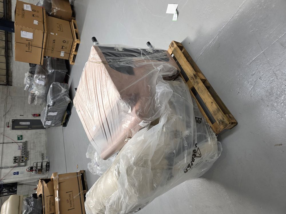 SOF-APM-00851 Grade-DOA Sofology Midsummer 4-Seater Split Sofa Navy Mix with Dark Wood Feet and No Trim RRP £2399