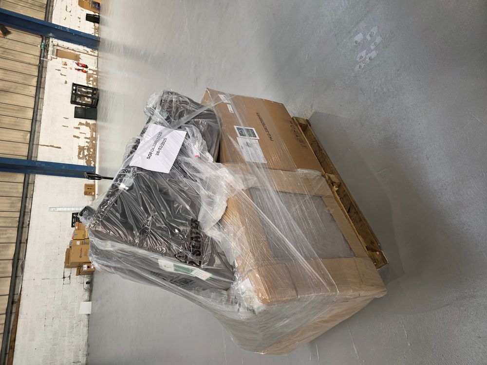 SOF-APM-00770 Grade-BER-DOA Sofology Adler Armless Lifestyle Chair in Mottled Fabric Marble RRP £699