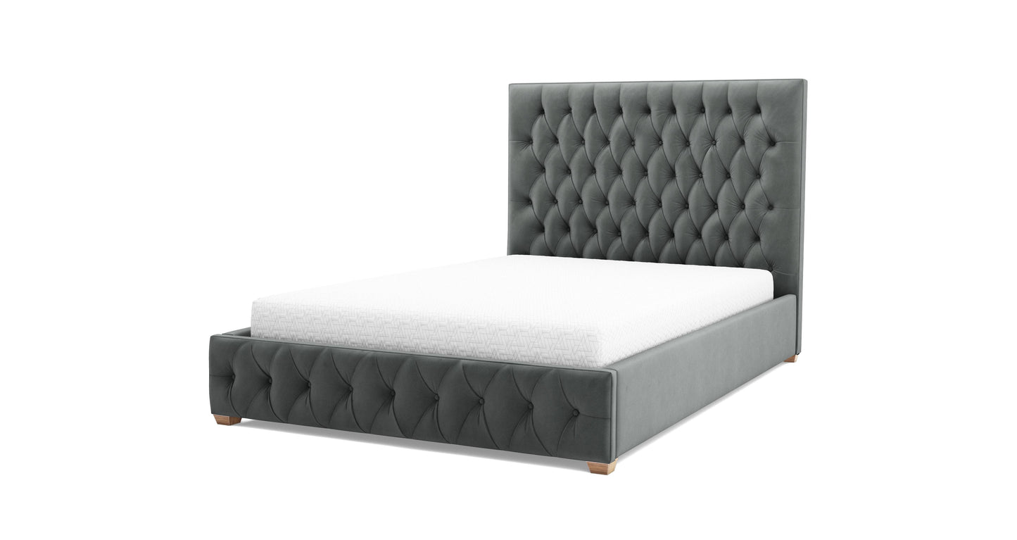 DFS-HO2-02765 Grade-B DFS Ophelia Super King Bedframe Opulence Velvet Granite RRP £2399