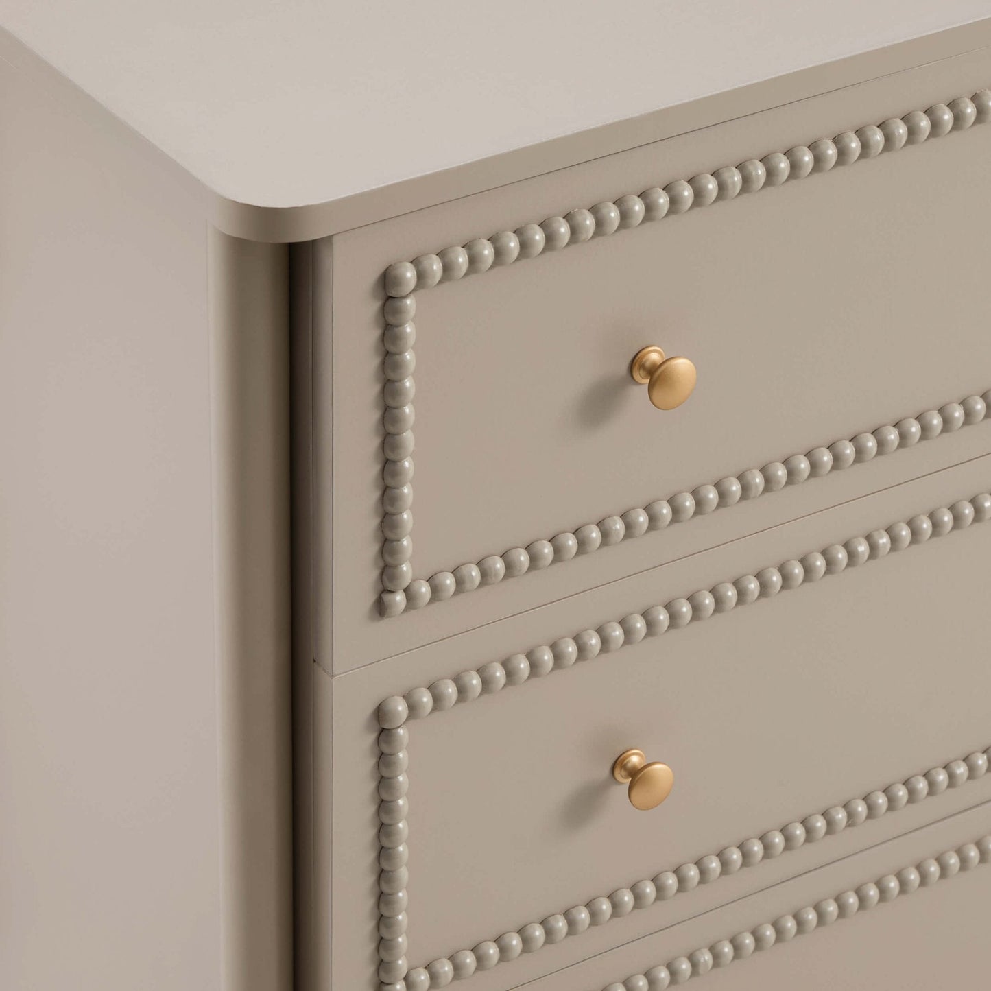 DUS-CC2-04299 Grade-B Dusk Posy 3 Drawer Chest - Taupe RRP £159.00