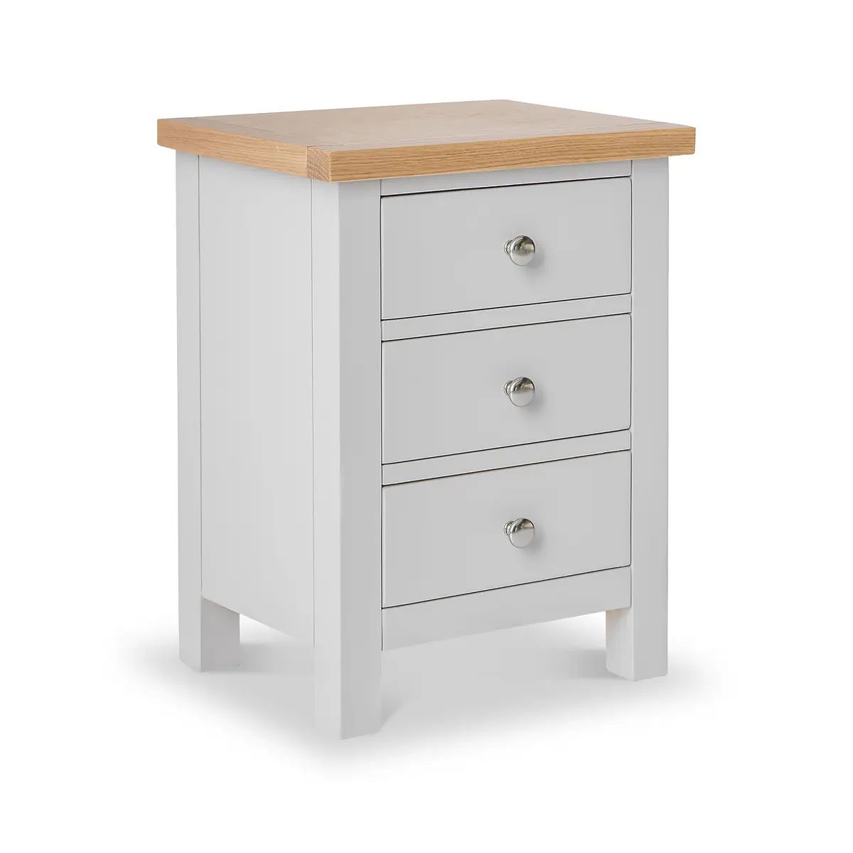 ROS-OUT-00618 Grade-C1 Roseland Furniture Farro Grey & Oak Bedside Table RRP £109.95