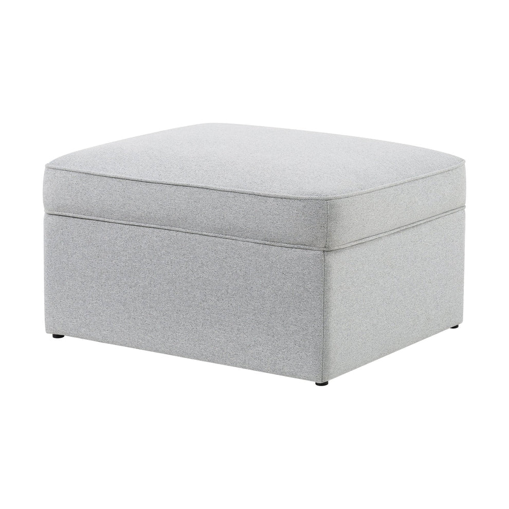 DUS-APM-39358 Grade-B Dusk Soho Ottoman Storage Pouffe - Light Grey RRP £259