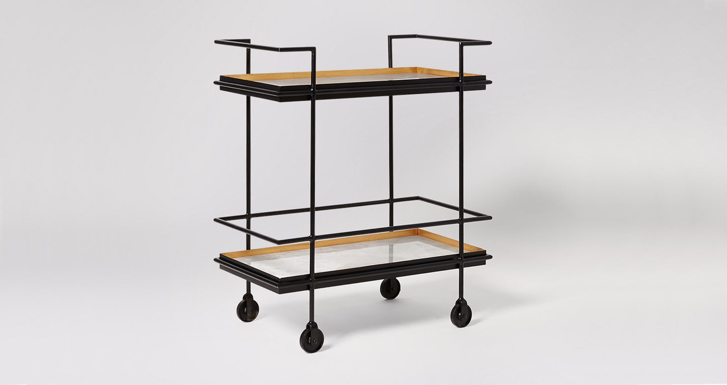 DFS-NEW-06270 Grade-A DFS Bar Bar Trolley Salina Brass RRP £179