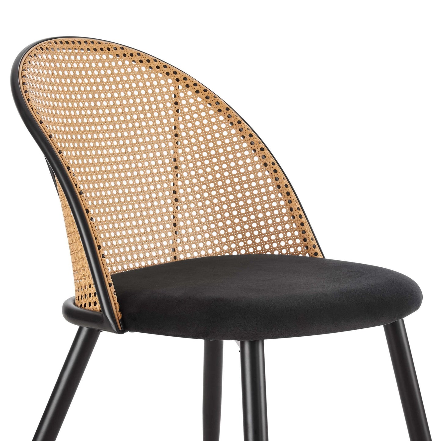 DUS-GOL-00762 Grade-B Dusk Phoebe Set Of 2 Dining Chairs - Charcoal/Black RRP £199