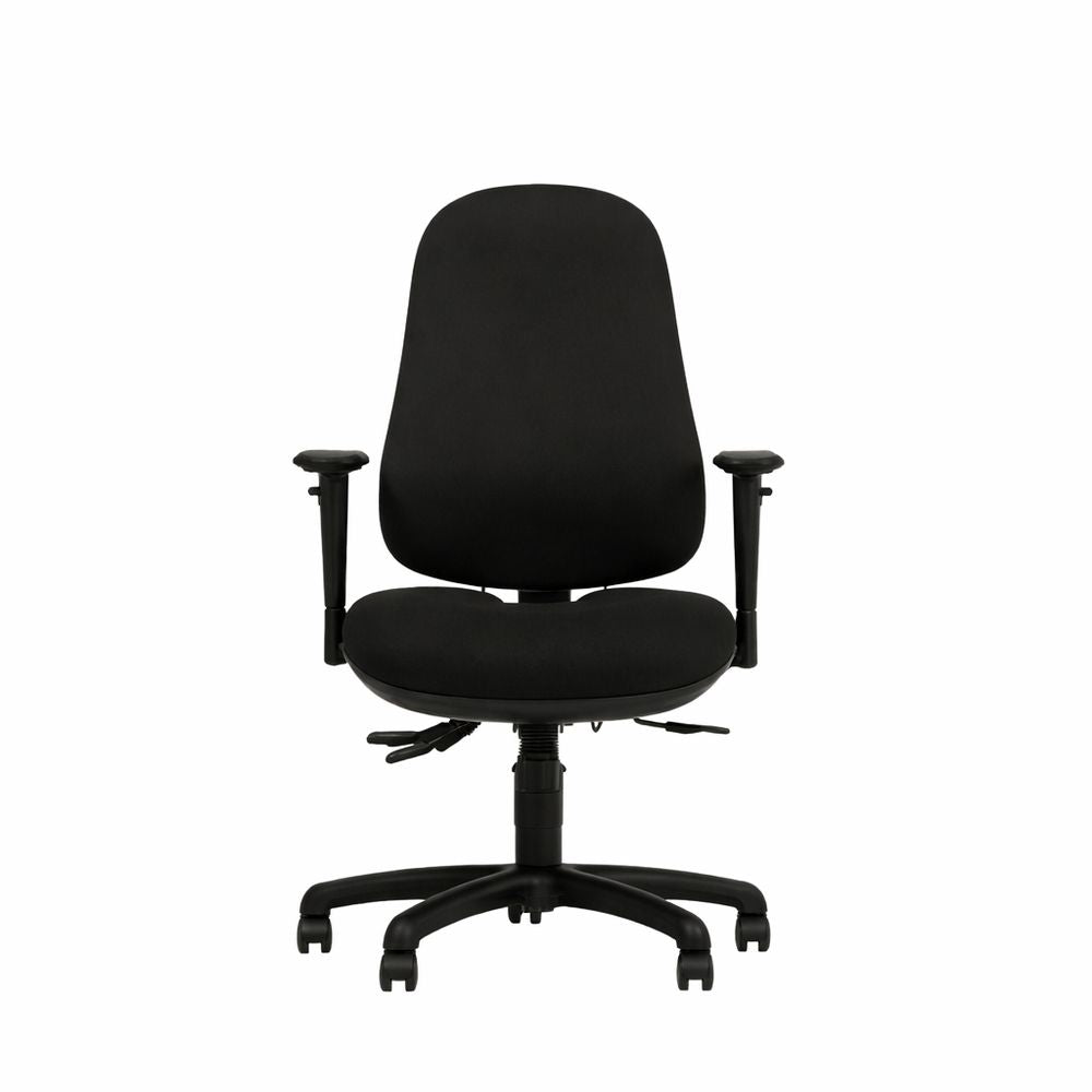 POS-CC2-00245 Grade-B Posturite Adapt 532 HB, Medium Seat, Coccyx Cut Out, Retractable Armrests - Black RRP £766.20