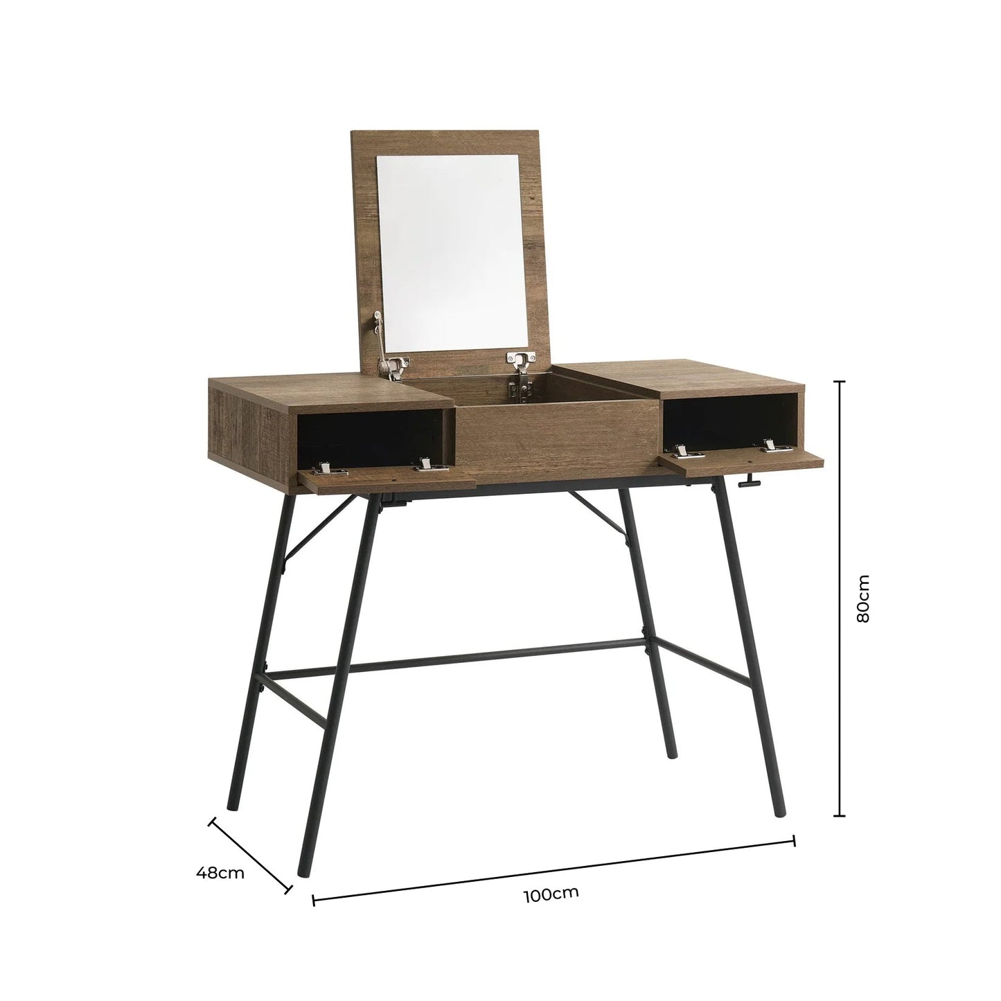 DUS-GOL-06728 Grade-B Dusk Willow Storage Dressing Table Console - Mango Wood RRP £107