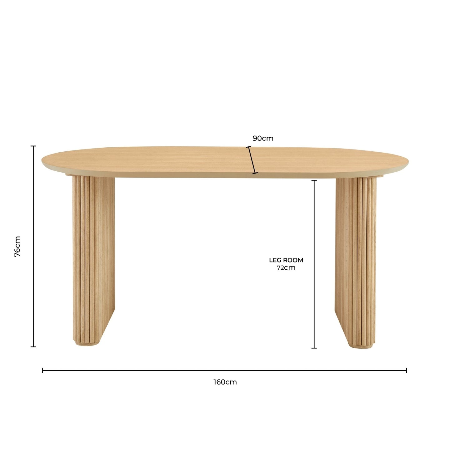 Image 13 - DUS-GOL-10064 Grade-C3 Dusk Hattie Panel Oval 4-6 Seater Dining Table