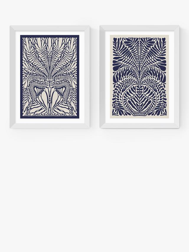 EAS-CCG-00034 Grade-C0 East End Prints East End Prints Foliage Framed Print by Alisa Galitsyna Set of 2 40x50 White Framed Art Print RRP £170.00