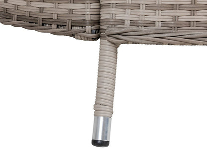 Grade-A Rattan Direct Large Round Grey Garden Dining Table with Lazy Susan RRP £549