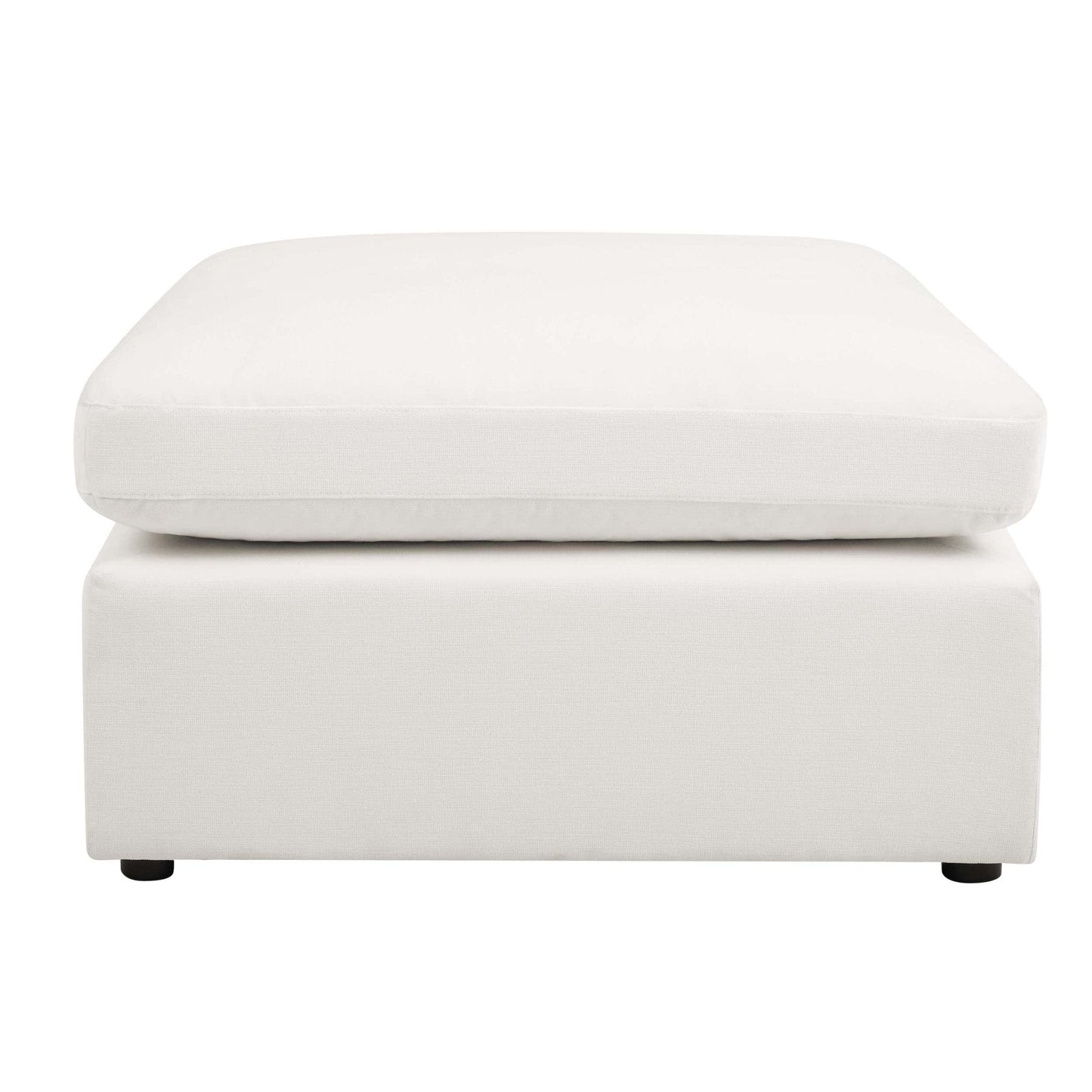 DUS-CC2-02428 Grade-C2 Dusk Cairo Feather 2 Seater Sofa + Pouffe - Vanilla RRP £960.00