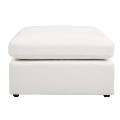 DUS-CC2-02428 Grade-C2 Dusk Cairo Feather 2 Seater Sofa + Pouffe - Vanilla RRP £960.00