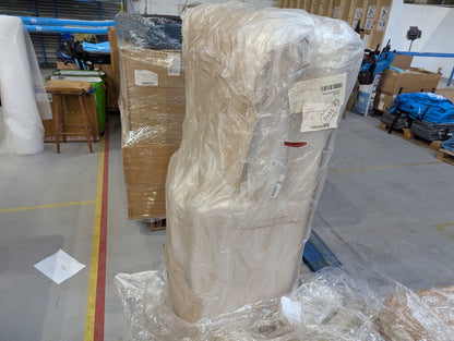 SWO-AP-34867 Grade-BER-DOA Munich Left Corner Sofa in Chalk House Weave with Black Feet RRP £2009