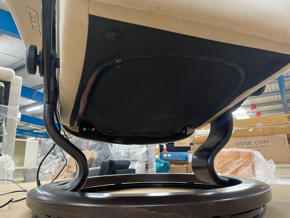 Stressless View (M) Classic Power Chair Leg/back In Paloma Fog With Wenge Feet RRP £3829