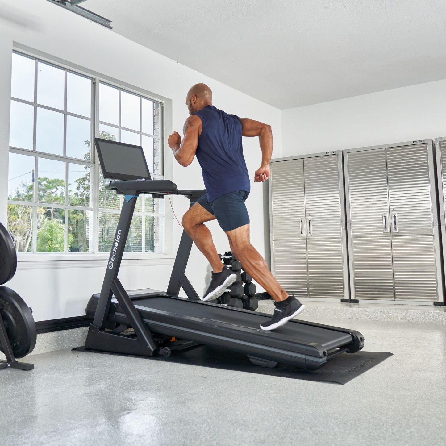 ECH-APM-01587 Grade-BER Echelon Stride-4s Foldable Connected Treadmill RRP £1899