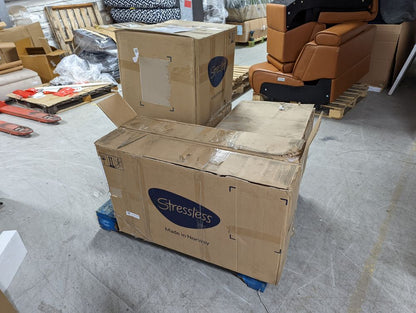 STR-NOR-00184 Grade-BER-DOA Stressless Anna A3 3 Seater With 1 Power Seat In Paloma Light Grey RRP £8479