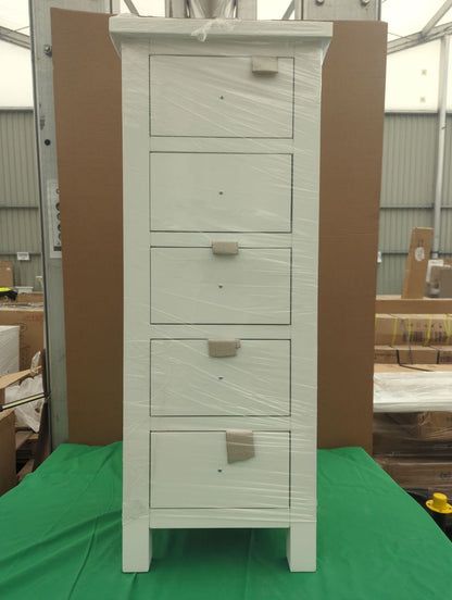 ROS-OUT-00347 Grade-C1 Roseland Furniture Cornish 5 Drawer Tallboy RRP £249.95