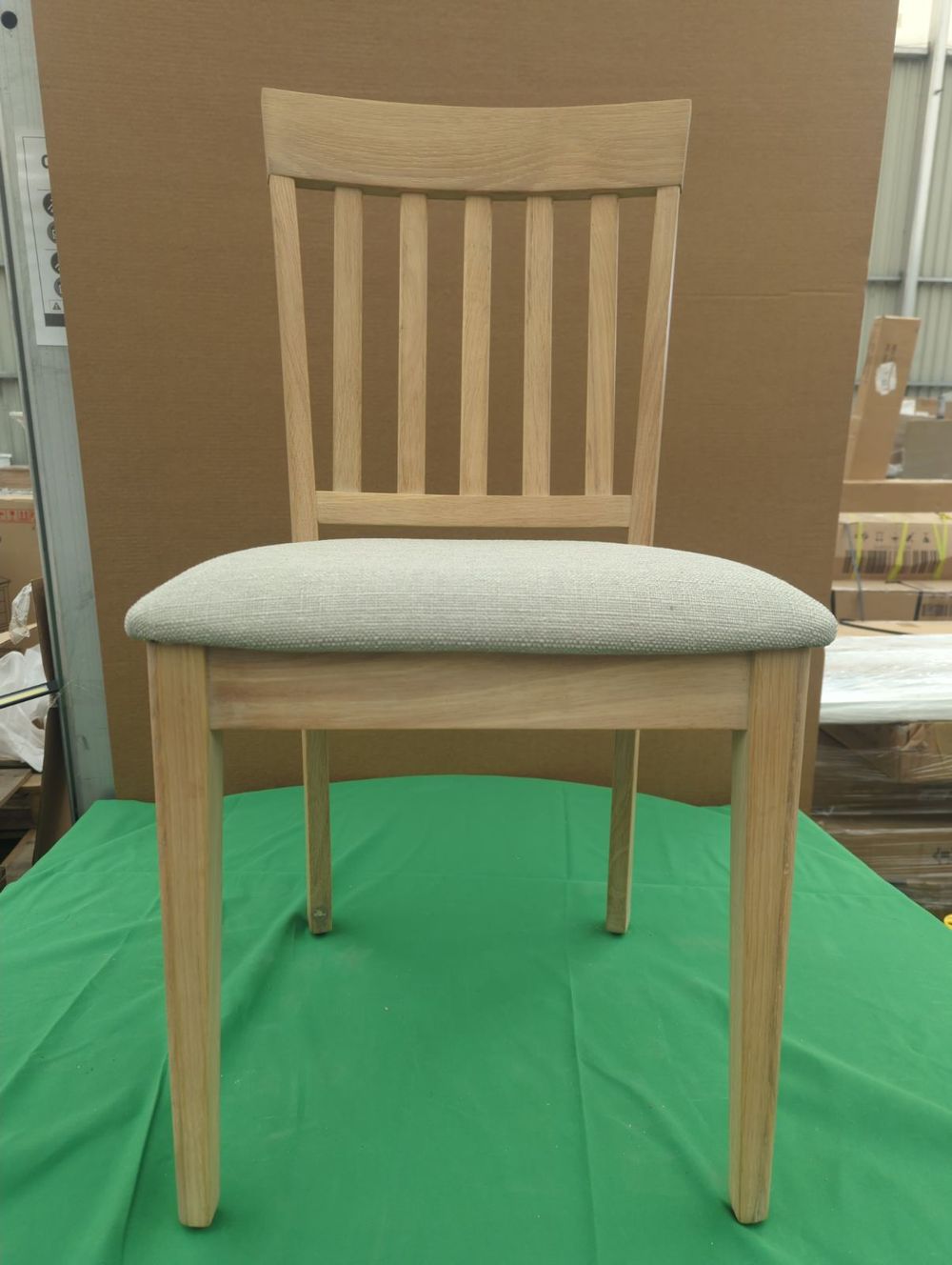 ROS-OUT-00349 Grade-C1 Roseland Furniture Riley Oak Dining Chair RRP £79.95