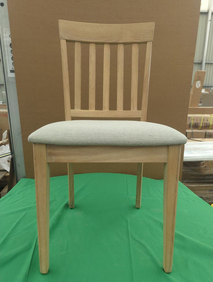 ROS-OUT-00349 Grade-C1 Roseland Furniture Riley Oak Dining Chair RRP £79.95