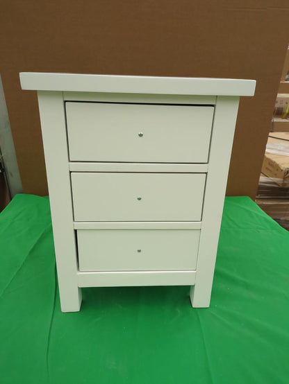 ROS-OUT-00364 Grade-C0 Roseland Furniture Cornish 3 Drawer Bedside Table RRP £109.95