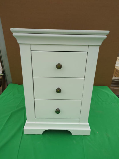 ROS-OUT-00370 Grade-C1 Roseland Furniture Colette 3 Drawer Bedside Table RRP £139.95