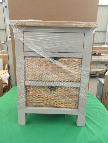 ROS-OUT-00230 Grade-C1 Roseland Furniture Farrow Telephone Table with Baskets RRP £169.95