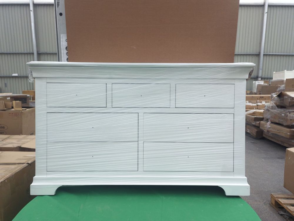 ROS-OUT-00332 Grade-C1 Roseland Furniture Colette 3 Over 4 Chest Of Drawers RRP £399.95