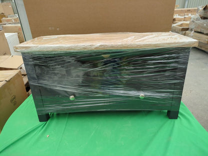 ROS-OUT-00274 Grade-C0 Roseland Furniture Farrow Small TV Unit Charcoal - 90cm RRP £139.95