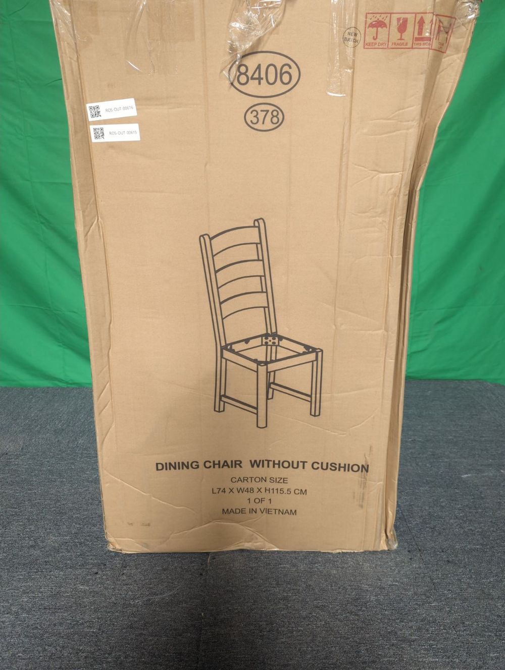 ROS-OUT-00615 Grade-C1 Roseland Furniture Penzance Sage Ladder Back Dining Chair RRP £179.95