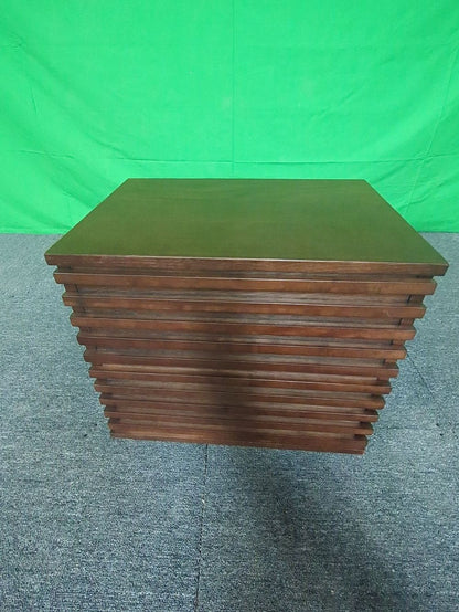 ROS-OUT-00609 Grade-C1 Roseland Furniture Kari Dark Oak Bedside Table RRP £179.95