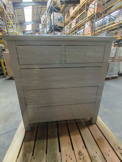 ROS-OUT-00546 Grade-C3 Roseland Furniture Cornish Dove Grey 2+3 Drawer Chest RRP £329.95