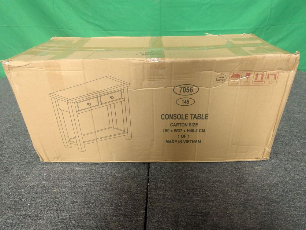 ROS-OUT-00540 Grade-C1 Roseland Furniture Farrow Console Table Charcoal RRP £119.95