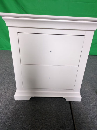 ROS-OUT-00649 Grade-C1 Roseland Furniture Colette 2 Drawer Bedside Table RRP £169.95