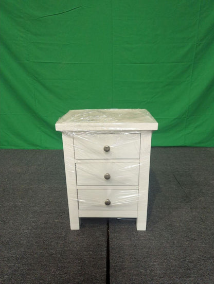 ROS-OUT-00576 Grade-C1 Roseland Furniture Cornish 3 Drawer Bedside Table RRP £109.95
