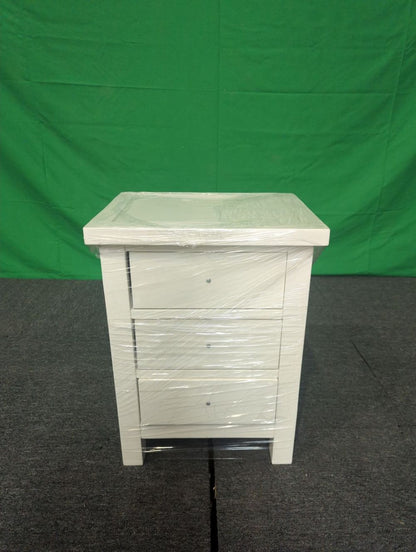 ROS-OUT-00572 Grade-C1 Roseland Furniture Cornish 3 Drawer Bedside Table RRP £109.95