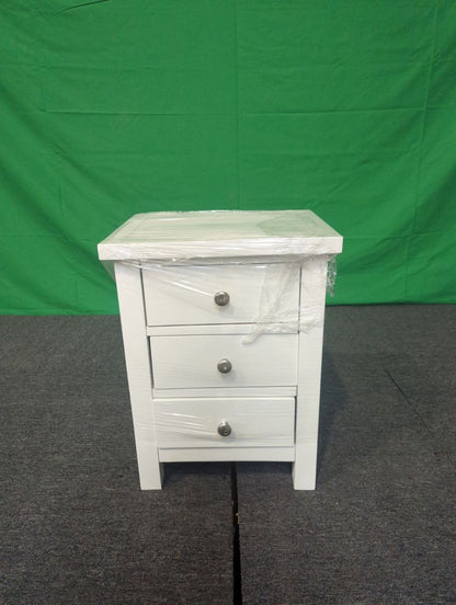ROS-OUT-00573 Grade-C1 Roseland Furniture Cornish 3 Drawer Bedside Table RRP £109.95