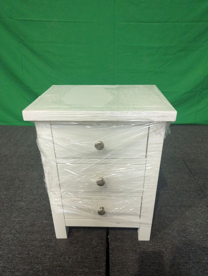 ROS-OUT-00560 Grade-C1 Roseland Furniture Cornish 3 Drawer Bedside Table RRP £109.95