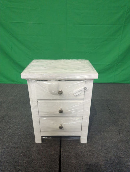 ROS-OUT-00568 Grade-C1 Roseland Furniture Cornish 3 Drawer Bedside Table RRP £109.95