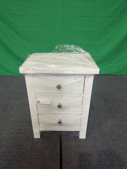 ROS-OUT-00569 Grade-C1 Roseland Furniture Cornish 3 Drawer Bedside Table RRP £109.95