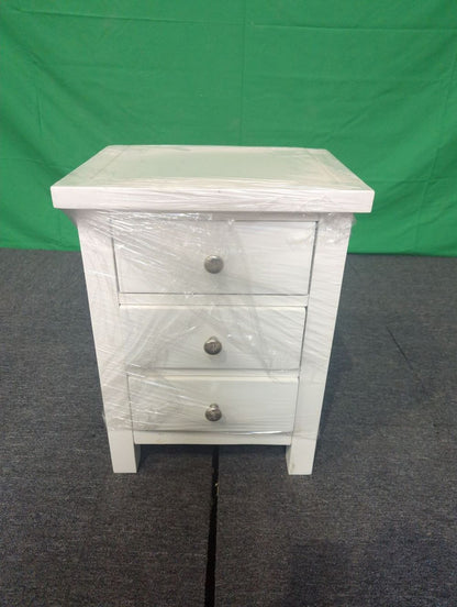 ROS-OUT-00514 Grade-C1 Roseland Furniture Cornish 3 Drawer Bedside Table RRP £109.95