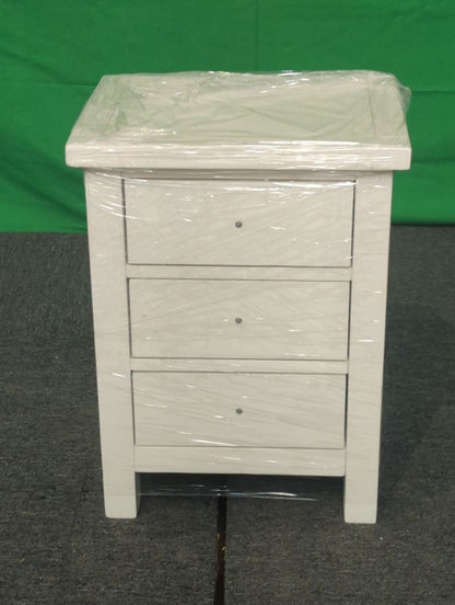 ROS-OUT-00563 Grade-C1 Roseland Furniture Cornish 3 Drawer Bedside Table RRP £109.95