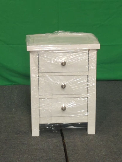 ROS-OUT-00564 Grade-C1 Roseland Furniture Cornish 3 Drawer Bedside Table RRP £109.95