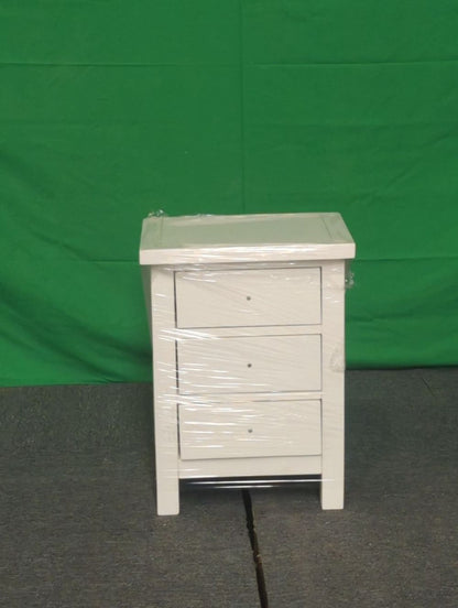ROS-OUT-00574 Grade-C1 Roseland Furniture Cornish 3 Drawer Bedside Table RRP £109.95