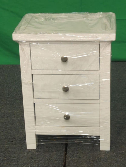 ROS-OUT-00565 Grade-C1 Roseland Furniture Cornish 3 Drawer Bedside Table RRP £109.95