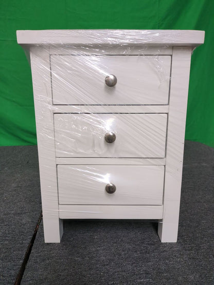 ROS-OUT-00567 Grade-C1 Roseland Furniture Cornish 3 Drawer Bedside Table RRP £109.95