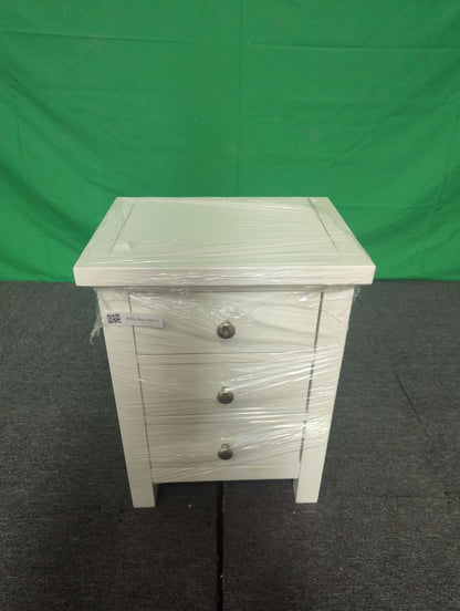ROS-OUT-00571 Grade-C1 Roseland Furniture Cornish 3 Drawer Bedside Table RRP £109.95
