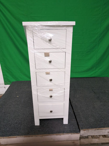 ROS-OUT-00586 Grade-C1 Roseland Furniture Cornish 5 Drawer Tallboy RRP £249.95