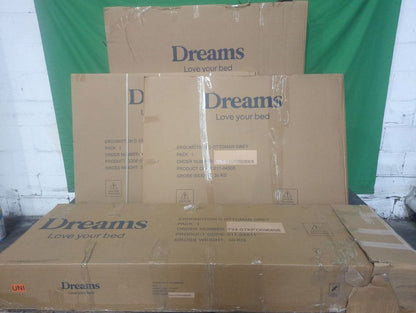 DRE-BED-00125 Grade-C1 Dreams Ergomotion Double Ottoman Grey + Buttoned RRP £1799.00