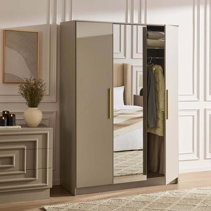 DUS-CC2-04157 Grade-B Dusk Darcey 3 Door Wardrobe - Taupe RRP £299.00